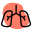 Respiratory system and infection control disease with lungs layout icon