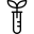 Tube with leaves for conduction lab testing icon