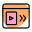 Media player with fast forward option layout icon