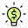 Lamp with dollar sign money idea concept icon