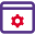 Intenet browser setting and maintenance application menu icon