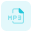 MP3 as a file format commonly designates files containing an elementary stream audio encoded data icon