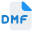The DMF file extension is a data format known as Delusion Digital Music File icon