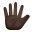 指を広げた手、濃い肌色 icon
