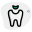 Dental filling of a tooth isolated on a white background icon