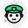 Medical or pollution mask on emoji face icon