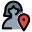 Online location of a user working globally icon