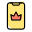 Membership crown badge for smartphone online member icon