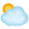 Sun Behind Large Cloud icon