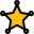 Shariff star badge with circle around it icon