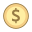 Dollar américain encerclé icon