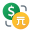 Dollar Taiwan, China Dollar Exchange icon