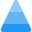 Pyramid graph isolated on a white background icon