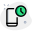 Mobile phone timer or stopwatch function logotype icon