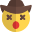 Dizzy emoji expression with cowboy hat and mouth open icon