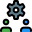 externes-zahnrad-logotyp-mit-mehreren-benutzer-chat-raum-einstellung-besprechung-gefüllt-tal-revivo icon