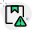 Hazard symbol on a logistic website portal icon