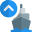 Loading shipping items in cargo ship up sign icon