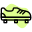 Soccer shoes with spikes at bottom to minimize friction icon