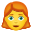 여자 빨간 머리 icon