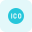 ICO logotype isolated on a white background icon