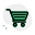 Shopping cart for heavy purchasing isolated on white background icon