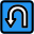 Turn u-turn sign for traffic direction layout icon