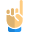 Index finger towards upside gesture isolated on a white background icon