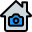House under security with CCTV cameras isolated on a white background icon
