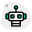 外部工业机器人，带有犹豫设计，隔离在白色背景人工绿色塔尔维沃上 icon