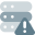 Notification on server computer alert with an error icon
