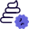 Virus found in a stool test isolated on a white background icon