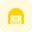 Military warehouse storage facility with package boxes icon