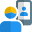 Video calling feature on mobile phone application icon