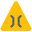 Triangular shape signboard with a narrow bridge lane icon