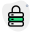 Server with admin access locked isolated on white background icon