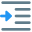 Indent center left shift paragraph-body arrow-direction align increase-margin icon