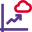 Line chart infographics on the cloud network icon