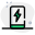 Mobile phone on charging state with lighting bolt logotype icon