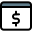 Payment gatewat web portail on a web browser icon