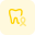 Maintaining a better oral hygiene with Ribbon logo isolated on a white background icon