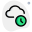 Cloud storage delay timer isolated on a white background icon