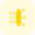 Light source in angle direction from straight source icon