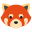 Panda rouge icon