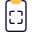 Scanning feature available on modern smartphone layout icon