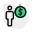 Earning money in dollar in money currency icon