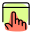 Touch enabled screen for web page access icon
