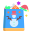 Flat Christmas shopping icon