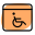 Disability wheelchair logotype website for physical disable icon