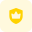 Crown in sheild shaped premium membership logotype icon